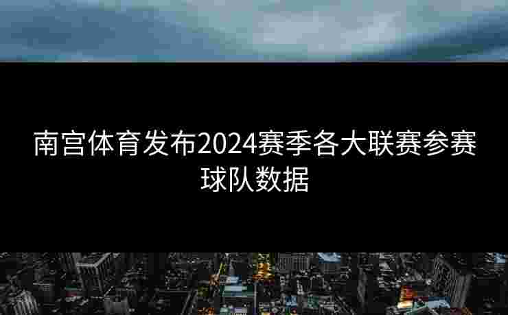 南宫体育发布2024赛季各大联赛参赛球队数据